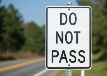 дорожный знак Do Not Pass в США