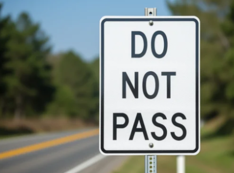 дорожный знак Do Not Pass в США